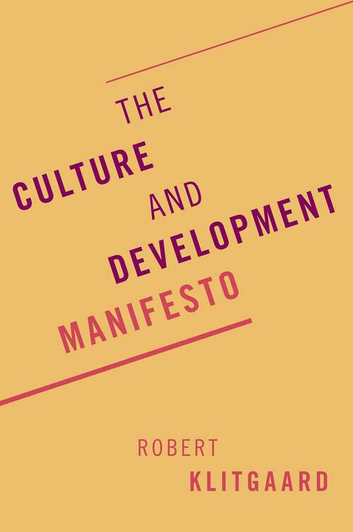 Book cover of The Culture and Development Manifesto