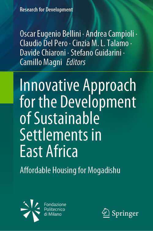 Book cover of Innovative Approach for the Development of Sustainable Settlements in East Africa: Affordable Housing for Mogadishu (1st ed. 2022) (Research for Development)