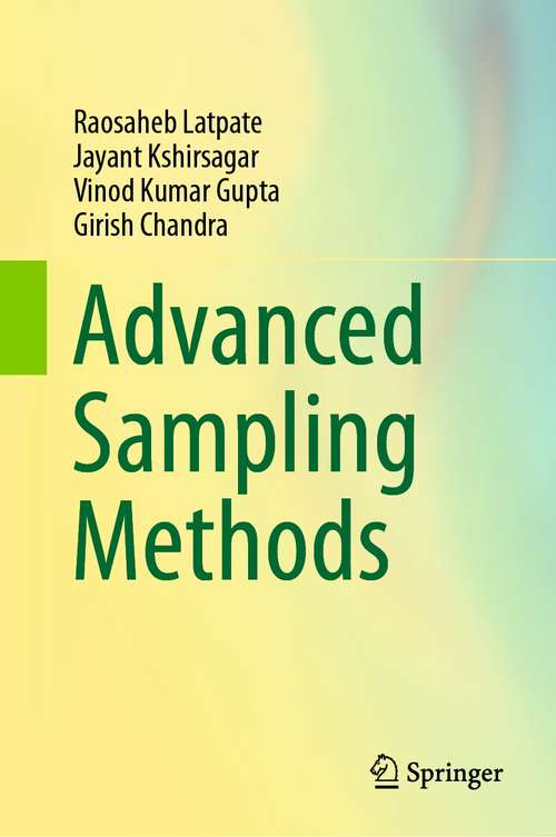 Book cover of Advanced Sampling Methods (1st ed. 2021)