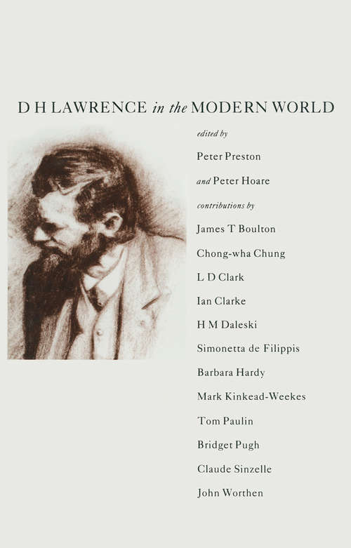 Book cover of D. H. Lawrence in the Modern World (1st ed. 1989)