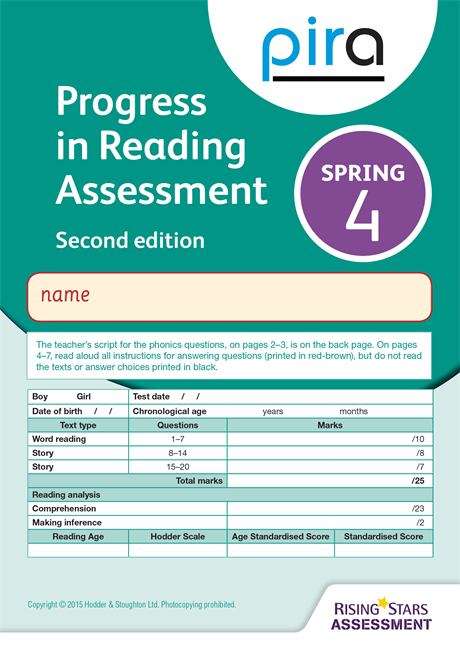Book cover of Progress In Reading Assessment Spring 4 (Pira Ser. (PDF))