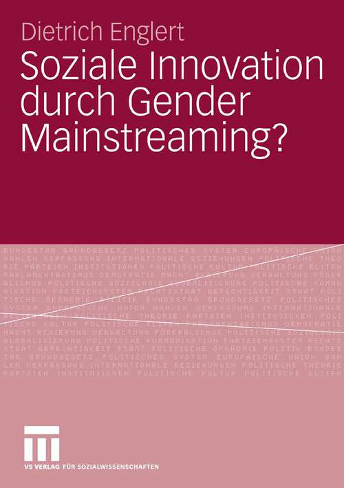 Book cover of Soziale Innovation durch Gender Mainstreaming? (2009)