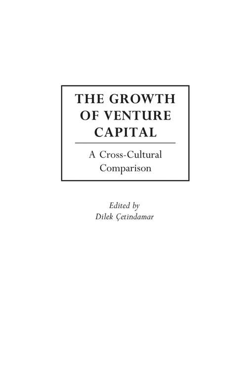 Book cover of The Growth of Venture Capital: A Cross-Cultural Comparison