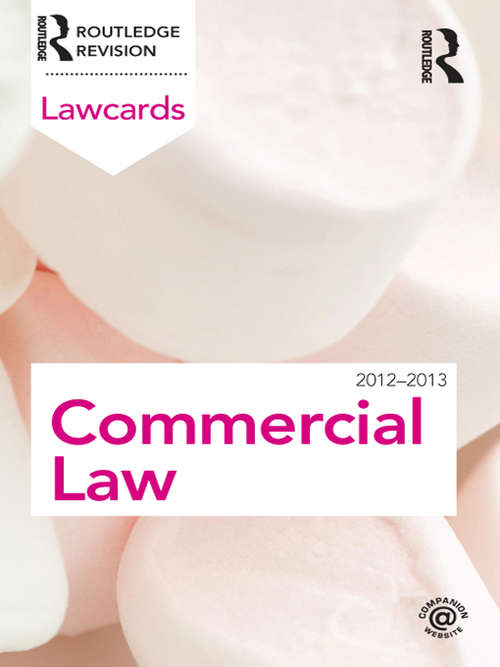 Book cover of Commercial Lawcards 2012-2013 (8) (Lawcards)