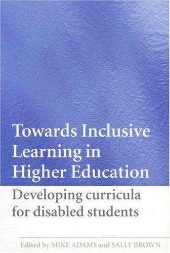 Book cover of Towards Inclusive Learning In Higher Education (PDF)