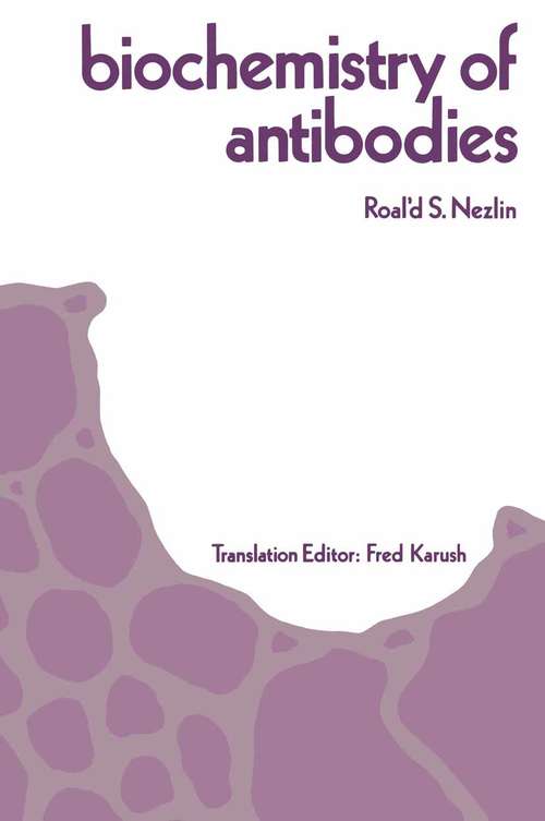 Book cover of Biochemistry of Antibodies (1970)