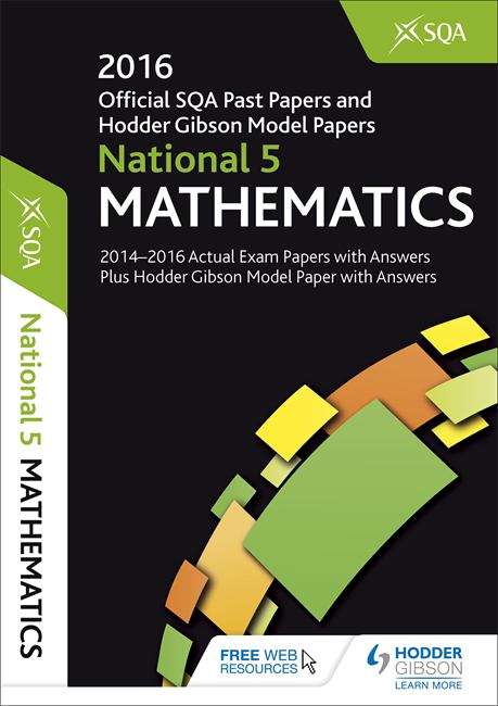 Book cover of National 5 Mathematics 2016-17 SQA Past Papers with Answers (PDF)