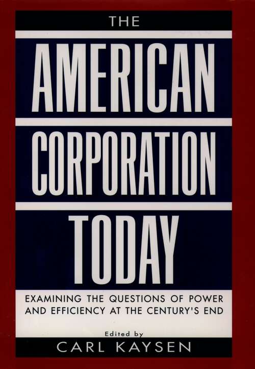 Book cover of The American Corporation Today