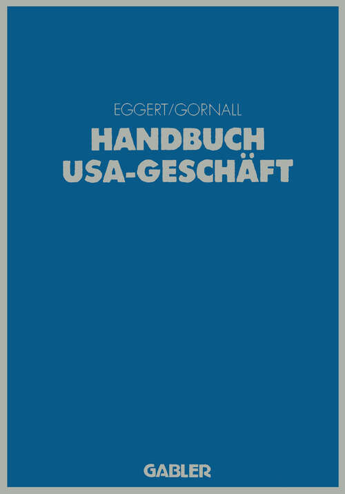 Book cover of Handbuch USA-Geschäft (1989)