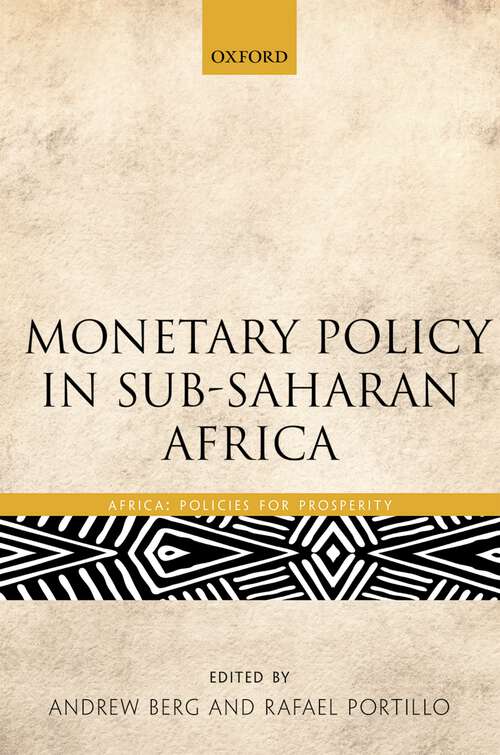 Book cover of Monetary Policy in Sub-Saharan Africa (Africa: Policies for Prosperity)