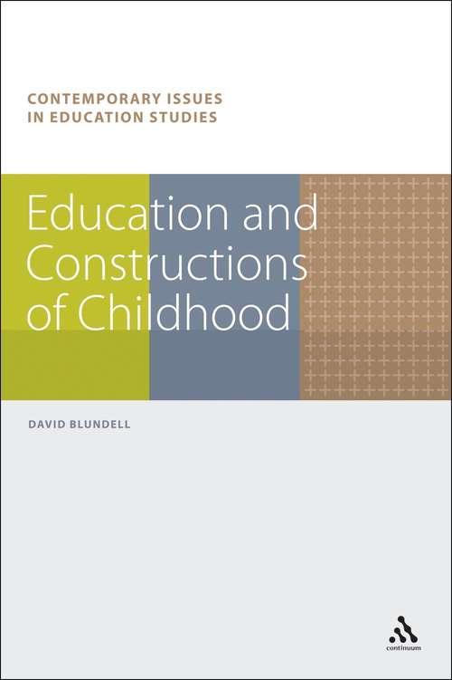 Book cover of Education And Constructions Of Childhood (PDF)