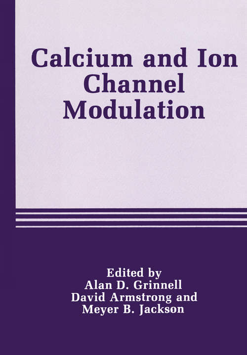 Book cover of Calcium and Ion Channel Modulation (1988)