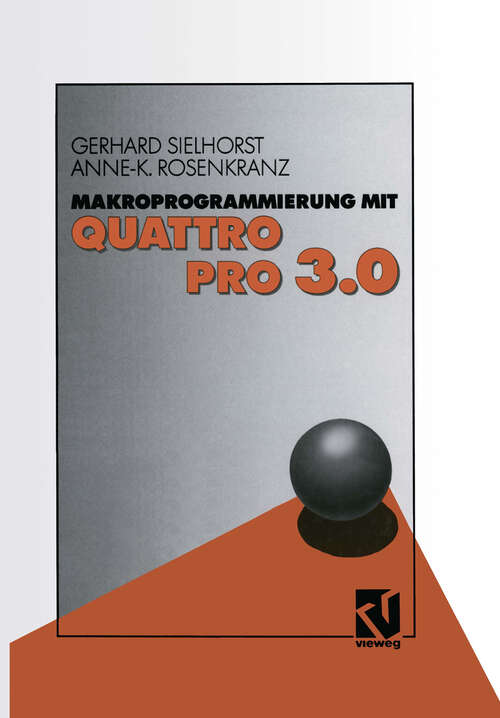 Book cover of Makroprogrammierung mit QUATTRO PRO 3.0 (1991)