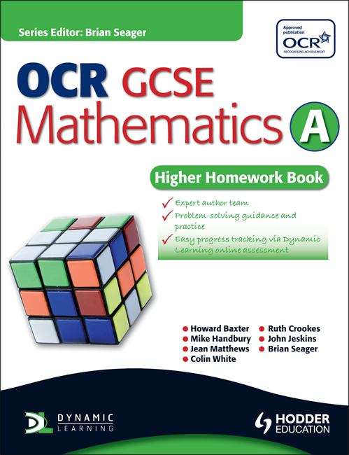 Book cover of OCR GCSE Mathematics A - Higher Homework Book (OAMT) (PDF)