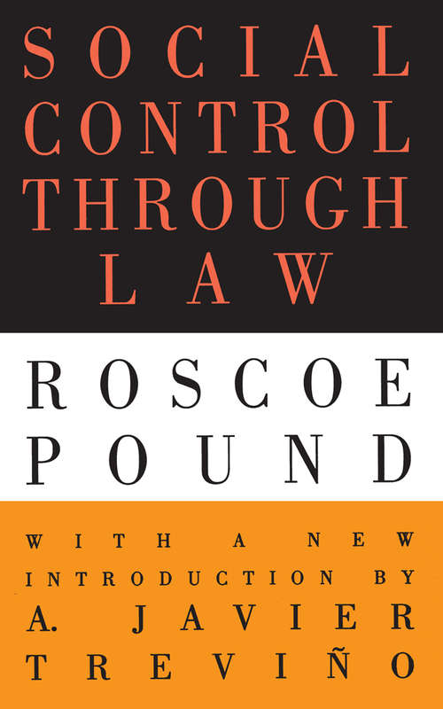 Book cover of Social Control Through Law