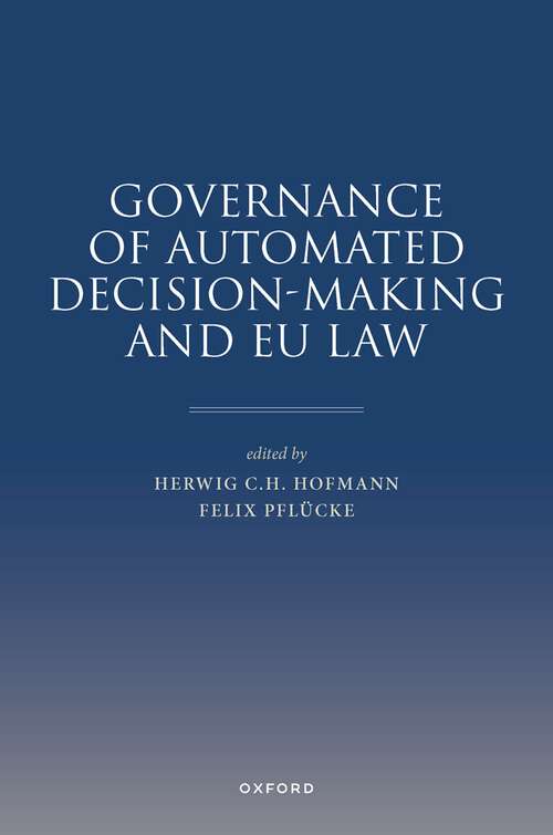 Book cover of Governance of Automated Decision-Making and EU Law