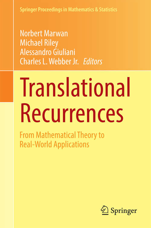 Book cover of Translational Recurrences: From Mathematical Theory to Real-World Applications (2014) (Springer Proceedings in Mathematics & Statistics #103)