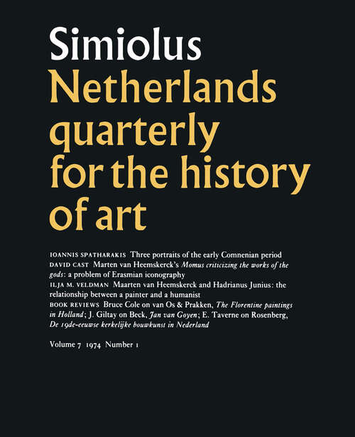 Book cover of Netherlands Quarterly for the History of Art (1975)