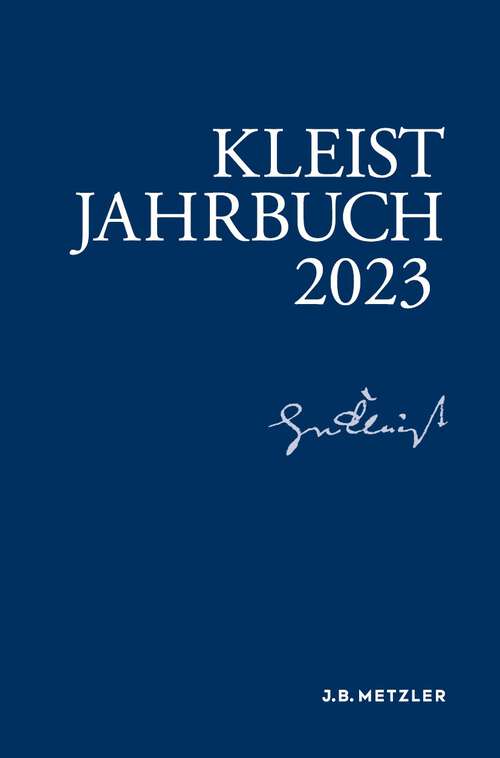 Book cover of Kleist-Jahrbuch 2023 (1. Aufl. 2023) (Kleist-Jahrbuch)