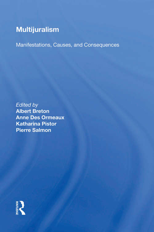 Book cover of Multijuralism: Manifestations, Causes, and Consequences