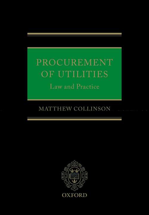 Book cover of Procurement of Utilities: Law and Practice