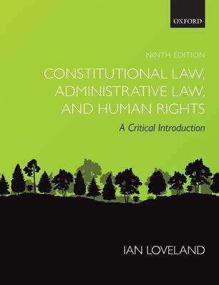 Book cover of Constitutional Law, Administrative Law, And Human Rights: A Critical Introduction (pdf) (9)