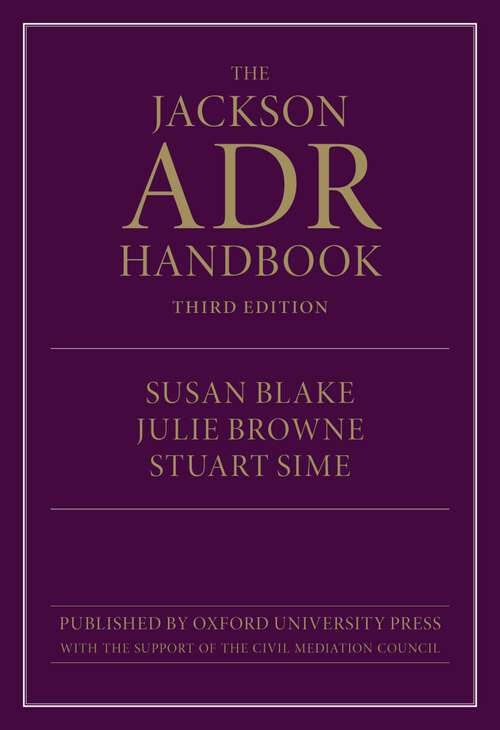 Book cover of The Jackson ADR Handbook