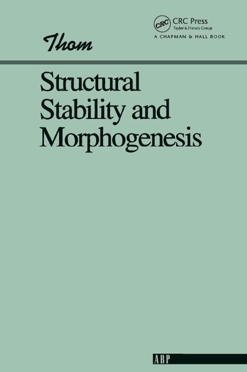 Book cover of Structural Stability And Morphogenesis
