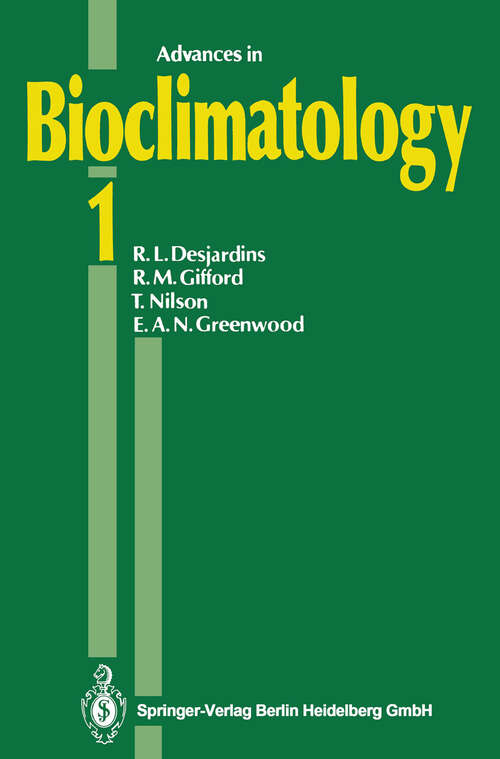 Book cover of Advances in Bioclimatology 1 (1992) (Advances in Bioclimatology #1)