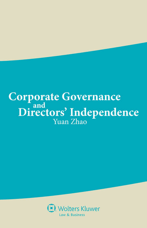 Book cover of Corporate Governance and Directors' Independence