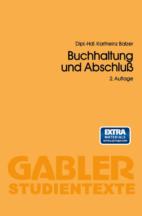 Book cover of Buchhaltung und Abschluß (2. Aufl. 1985) (Gabler-Studientexte)