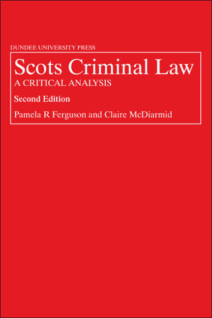 Book cover of Scots Criminal Law: A Critical Analysis