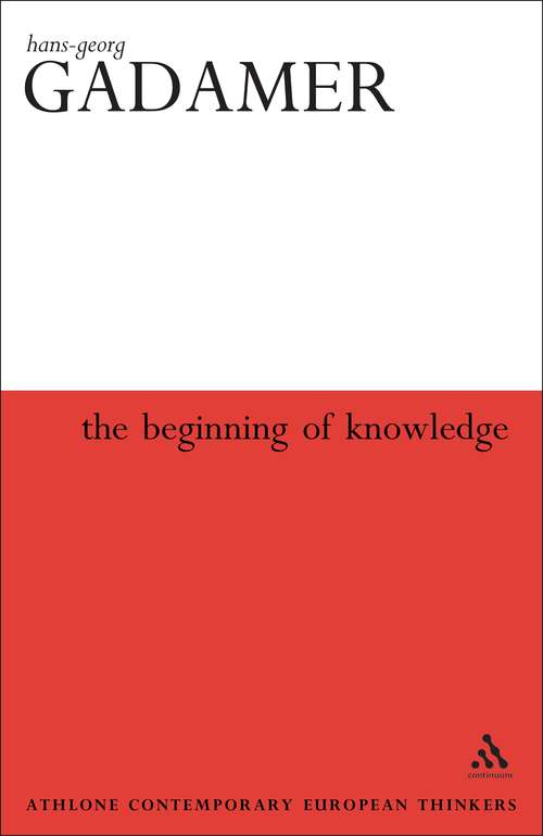 Book cover of The Beginning of Knowledge