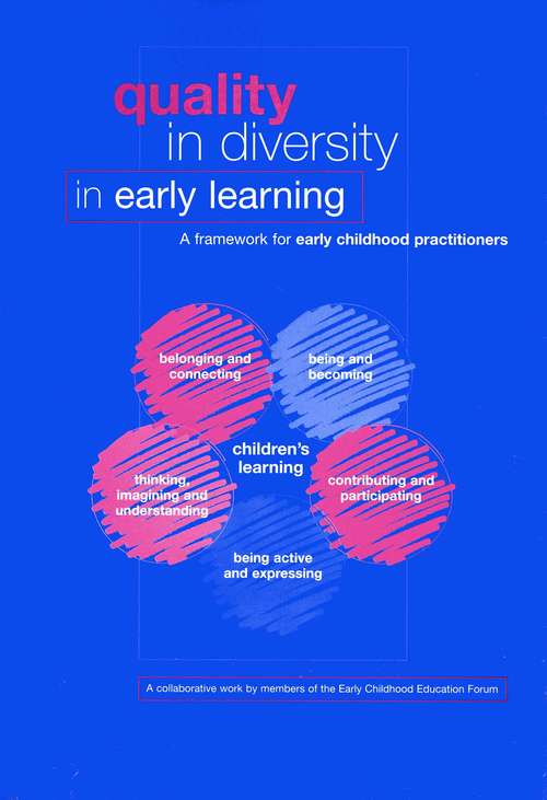 Book cover of Quality in Diversity in Early Learning: A framework for early childhood practitioners (PDF)