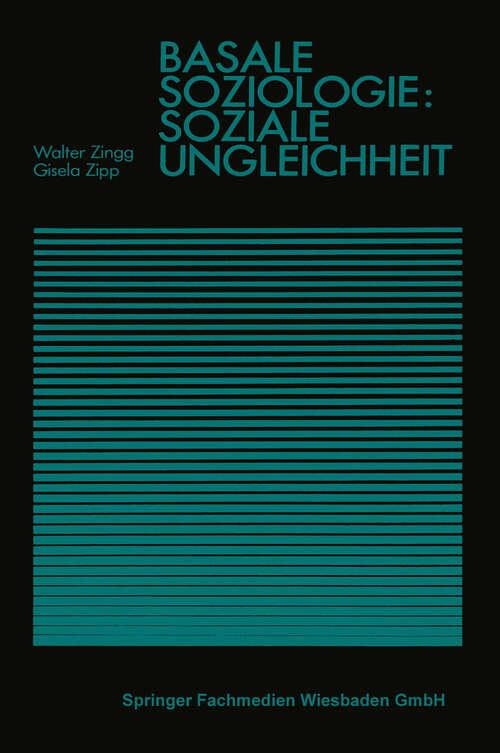 Book cover of Basale Soziologie: Soziale Ungleichheit (1979) (Studienreihe Gesellschaft)