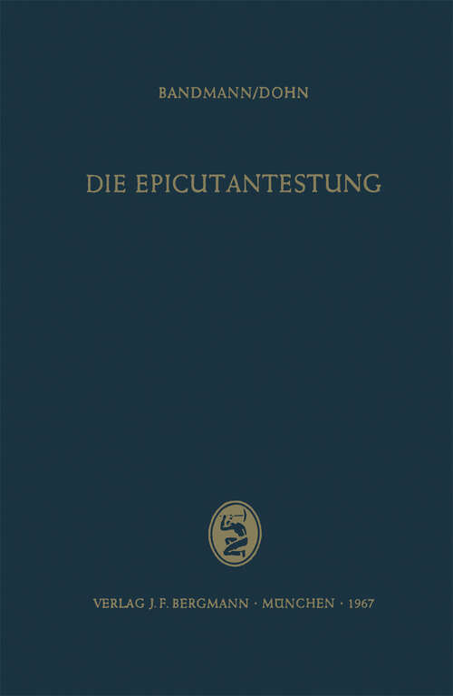 Book cover of Die Epicutantestung (1967)