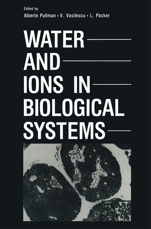 Book cover of Water and Ions in Biological Systems (1985)