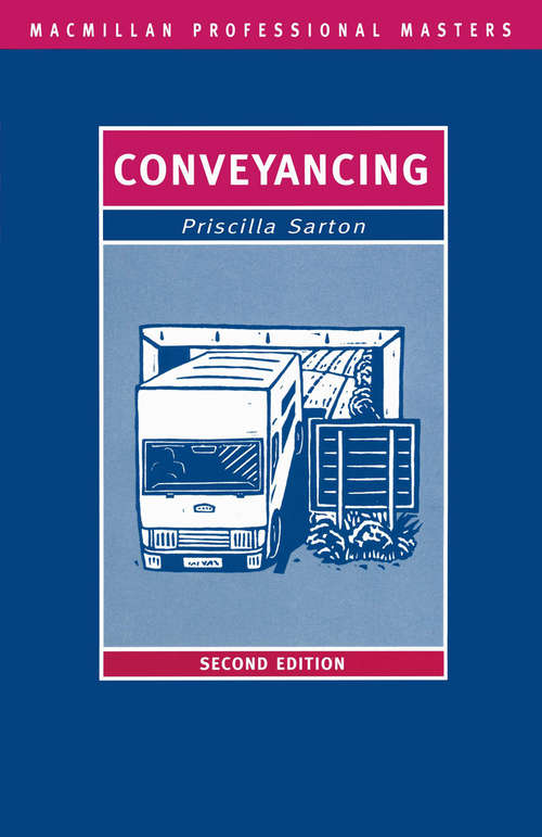 Book cover of Conveyancing (2nd ed. 1993) (Macmillan Law Masters)