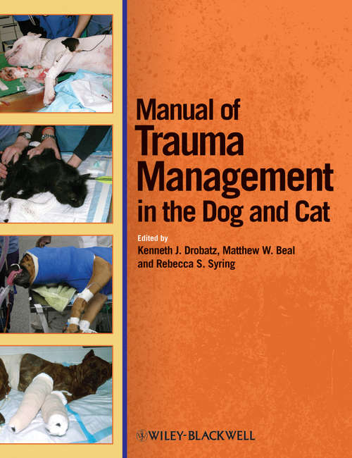 Book cover of Manual of Trauma Management in the Dog and Cat