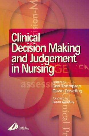 Book cover of Clinical Decision-Making and Judgement in Nursing (PDF)