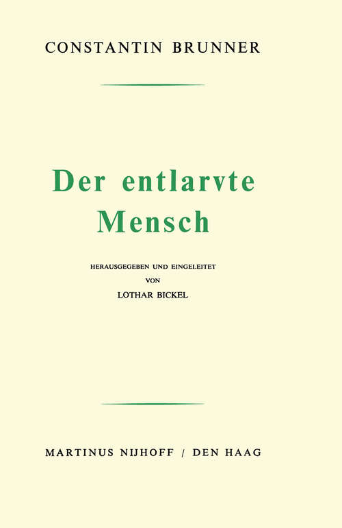 Book cover of Der Entlarvte Mensch (1951)