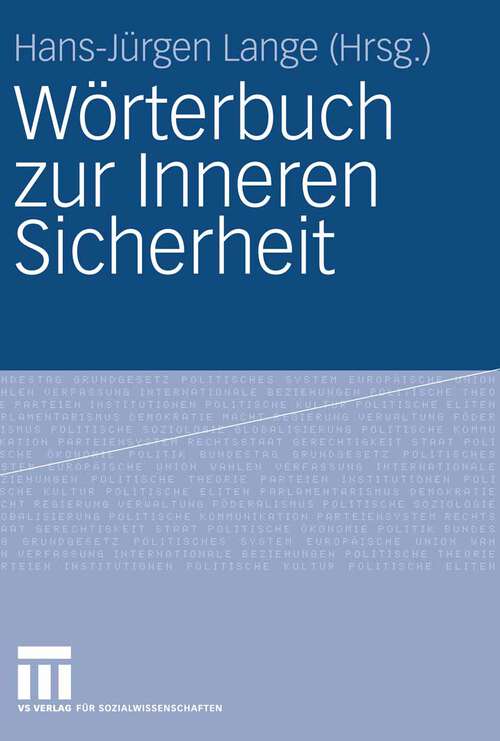Book cover of Wörterbuch zur Inneren Sicherheit (2006)