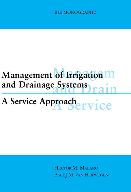 Book cover of Management of Irrigation and Drainage Systems