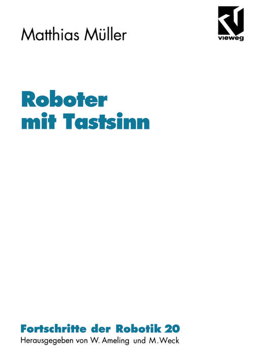 Book cover of Roboter mit Tastsinn (1994) (Fortschritte der Robotik)