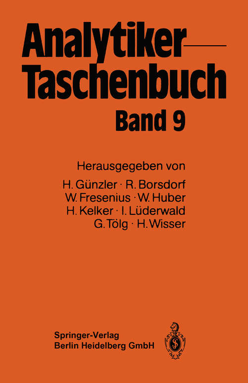 Book cover of Analytiker-Taschenbuch (1. Aufl. 1990) (Analytiker-Taschenbuch #9)