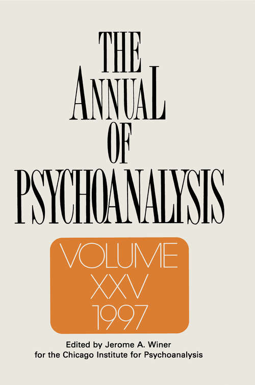 Book cover of The Annual of Psychoanalysis, V. 25