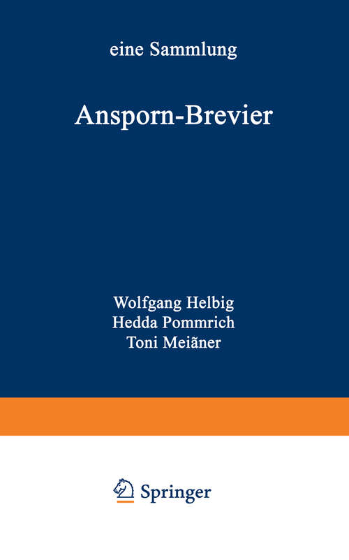 Book cover of Ansporn-Brevier (1972)