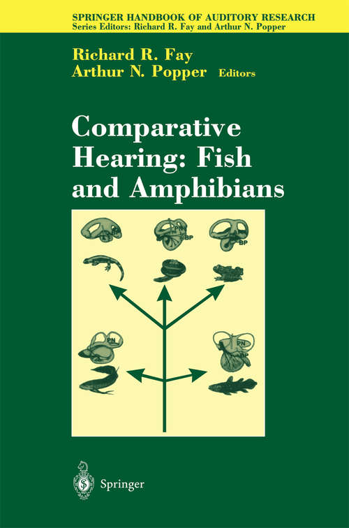 Book cover of Comparative Hearing: Fish and Amphibians (1999) (Springer Handbook of Auditory Research #11)