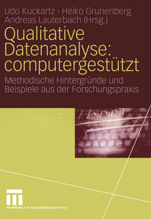 Book cover of Qualitative Datenanalyse: Methodische Hintergründe und Beispiele aus der Forschungspraxis (2004)