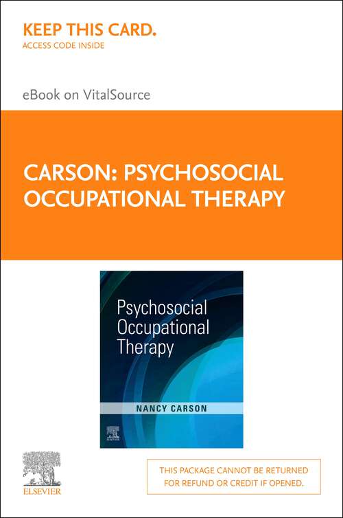 Book cover of Psychosocial Occupational Therapy